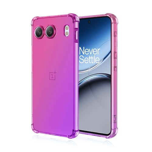 DEDUX Cover Per OnePlus Nord CE 2 Lite 5G – Custodia TPU Trasparente Effetto Gradiente Rosa/Viola – Antiurto