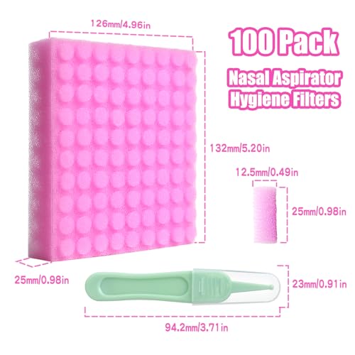 image for Qunlions life Replacement for Nosefrida Nasal Aspirator Filters, 100-P