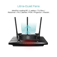 upHere Gehäuselüfter 120mm pc lüfter USB,Multi-Speed-Steuerung,mit Metallgrillschutz,zum PC/TV-Box/Empfänger/AV-Kabine/PS4/Router,U1204 – Ansicht 9