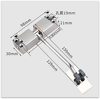 Hardware Door Closer, Door Closer,Automatic Spring Adjustable Close Furniture Hardware Zinc Alloy 1pc(Silver)