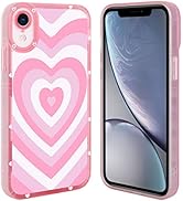 iPhoneXRピンク Amazon.com: AIGOMARA Compatible with iPhone XR Case Pink Heart