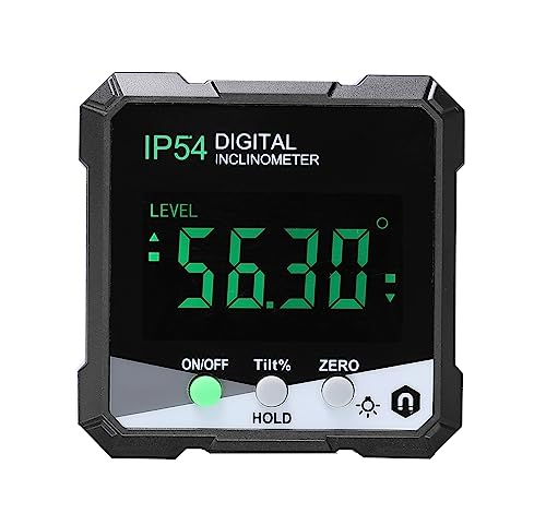 Lancoon Inclinometro Digitale, Rilevatore di Angoli con Goniometro LCD, Base Magnetica con Retroilluminazione, Elevata Precisione, Impermeabile, Batteria, Strumento di Misurazione per Lavorazione del