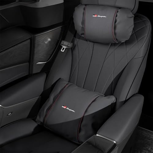 GR スープラ 専用 車用品 腰痛 クッション ヘッドレスト 背もたれクッション 新型 GR Supra GR スープラ カスタム パーツ 適用 カスタム アクセサリー 長時間運転 柔らかい 快適な腰クッション 車 便利グッズ カー用品 1セット2個(ブラ