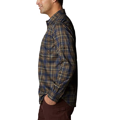 Image of Columbia Men Omni-Shade Silver Ridge Utility Lite Plaid Hiking and Trekking Long Sleeve Shirt