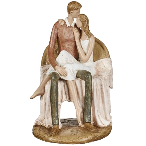 Escultura de Mesa Romántica Pareja 14 Pulgadas Alta