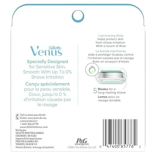 Gillette Venus Extra Smooth Sensitive Womens Razor Blade Refills, 6 Count, Designed for Women with Sensitive Skin - image 8