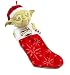 Kurt Adler Star Wars Yoda with Candy Cane Plush Head Stocking, 22-Inch