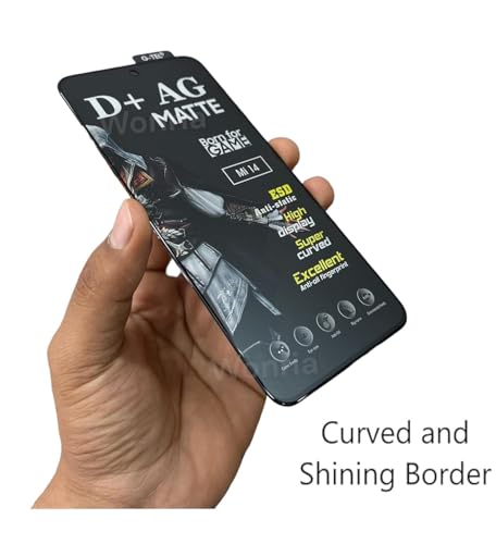 Image of WonRia Pack 1- Matte Screen Guard Protector for Mi 15 | Xiaomi 15 5G Matte Tempered Glass Edge to Edge [Anti-FingerPrint | Anti-Glare | Shinning Border] - (Made of Glass)