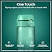 Ion8 1 Litre Water Bottle with Times to Drink, Leak Proof, Flip Lid, Carry Handle, Dishwasher Safe, BPA Free, Soft Touch Contoured Grip, Ideal for Gym, Health and Fitness, 32 oz, Teal