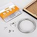 Blisstime Picture Hanging Kit - 100 Feet Braided Hanging Wire, 60 Pcs D Ring Picture Hangers with Screws and 60 Pcs Aluminum Crimping Loop Sleeve for Canvas Paintings, Photo Frames