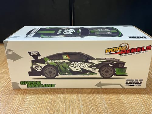 CMJ RC Cars Road Rebel Green Machine High-Speed 1:24 Scale Remote-Controlled Racing Toy Car, Thrilling Fun for Kids and Adults - Image 10