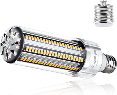 DragonLight 50W Super Bright Corn LED Light Bulb(400 Watt Equivalent) - E27/E40 Large Base LED Lamp - 6000K Daylight 6000 Lumens for Large Area Commercial Ceiling Lighting