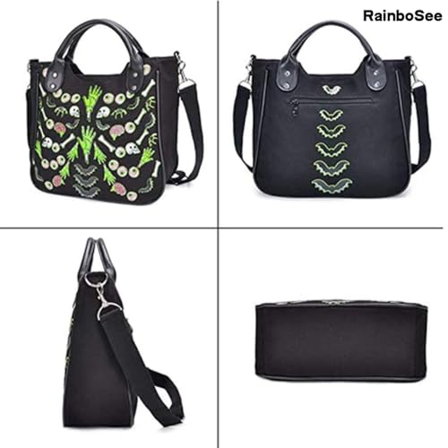 Bolso de mano punk con remaches para mujer miniatura 4