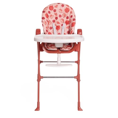 Chicco Polly Essential Seggiolone Pappa Evolutivo Per Bambini Da 0 Mesi A 15 Kg, Reclinabile In 3 Posizioni, 7 Livelli Di Altezza, Chiusura Compatta, Tessuto In Poliestere Riciclato, Rosso - 7
