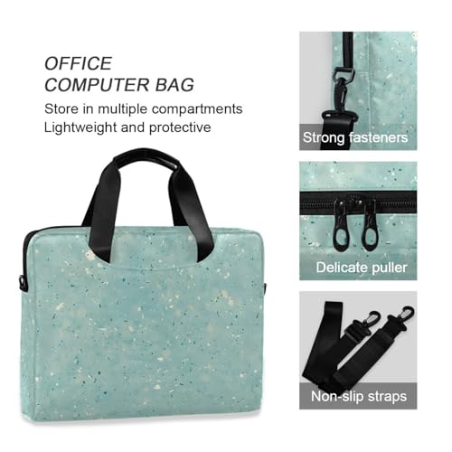 Maletín para laptop 15.6" con asa y correa celeste miniatura 6