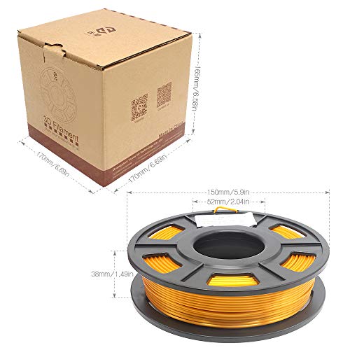 Image of YOUSU 3D Printer Filament, 250G PLA Silk Filament Bundle, 1.75mm Smooth Silk Filament Muticolor, Silk PLA Filament 4 Color Pack 4x250g (Gold, Silver, Pink, White)