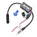 Mr. Ho Car Antenna Radio FM or AM Signal Amplifier Booster 12V for Mitsubishi Toyota Buick Audi Nissan Honda Cars Series, Black