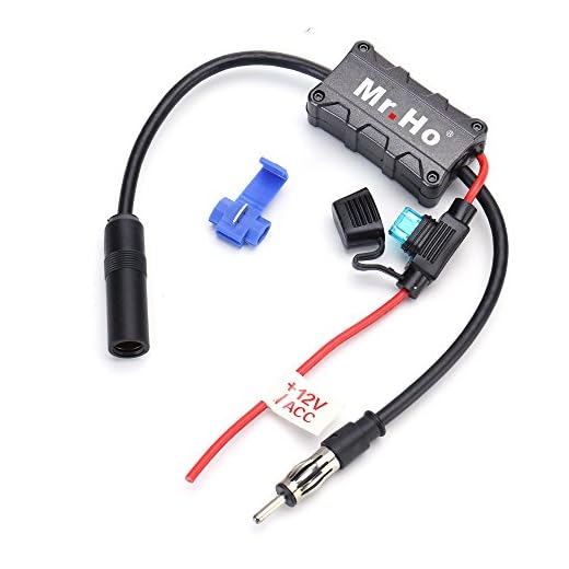 Mr. Ho Car Antenna Radio FM or AM Signal Amplifier Booster 12V for Mitsubishi Toyota Buick Audi Nissan Honda Cars Series, Black