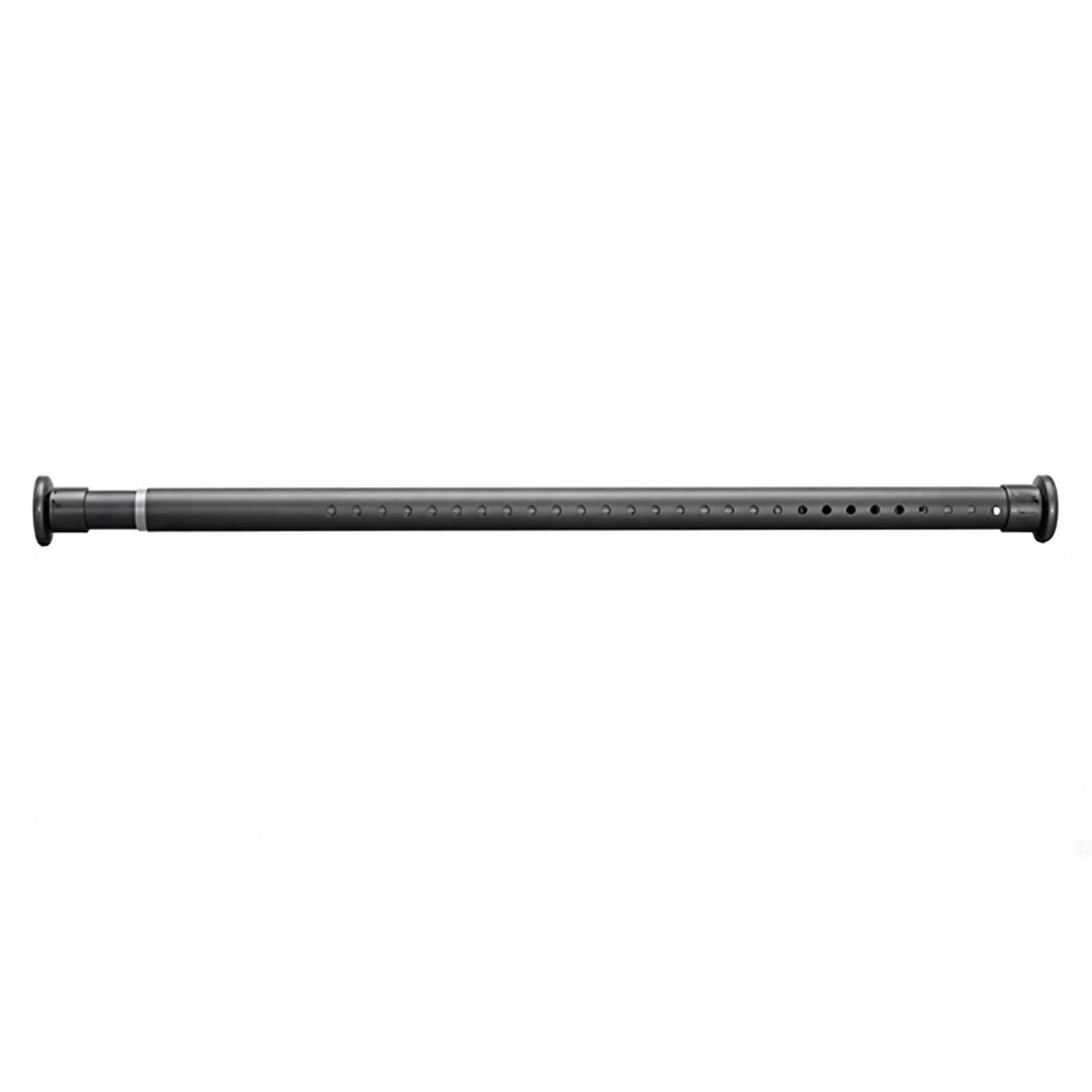 Adjustable Spring Tension Curtain Rod, 28-162 in, Shower Curtain Rod No Drilling for Bathroom, Kitchen, Wardrobe, Stainless Steel(Black,3.1-3.6m/122-142in)