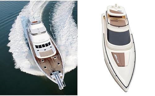 Ssccgym Remote Control Boat Cruise Yacht Boat Watercraft 4CH Electric RC Sail 15km/h for Lake Pool 14y+ Beginners