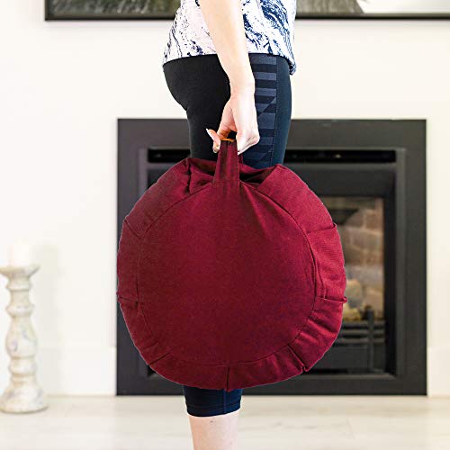 Zabuton Cushion in 10 Color - USA Buckwheat Hulls - Image 3