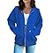 TOFOTL Stivali di Gomma Maglioncino Cotone Pile Stilo Felpa Zip Donna Larga Riscaldata Running Felpa Halloween Top da Donna Taglie Forti Maglione Maglia Ciclismo Manica Lunga 06-Blu Reale L