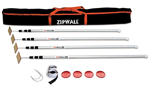 Zipwall Slp4-Pk3 Zippole 12' Spring (12-Pack) Loaded Poles For Dust Barriers, 3 Units W/ 4 #TOP3