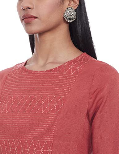 Image of Max Women Embroidered Straight Kurta