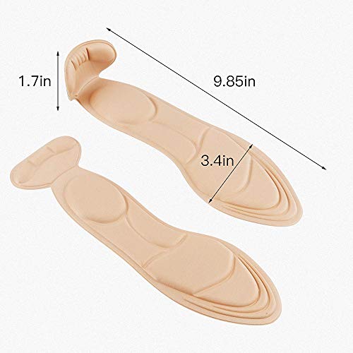 Plantillas para zapatos mujer 3 pares esponja talla 4.5-9.5 miniatura 4