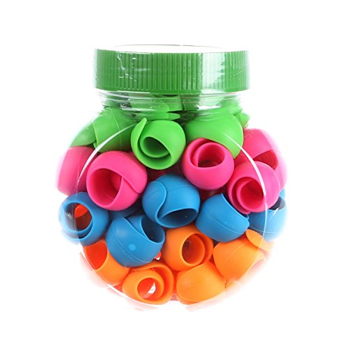 Peels Thread Spool Huggers, Smartneedle Bobbin Holders to Keep Thread Tails Under Control, Prevent Unwinding & Loose, Silicone Sewing Thread Holder Clamps in Cheerful Colors (60 Pieces)