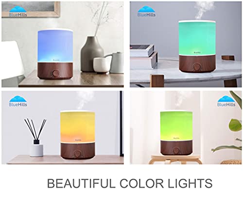 Bluehills Premium 4000 Ml Xl Essential Oil Diffuser 4L 4 Liter 70 Hour Run Humidifier Aromatherapy 1 Gallon Big Capacity High Mist Output For Large Room Home Mood Lights Dark Wood Grain E402 #TOP5