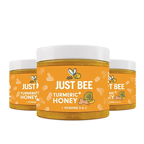 Just Bee Turmeric + Honey (3 x 260) | With Turmeric Extract, Vitamin D & Vitamin C | Supports Function of Immune System