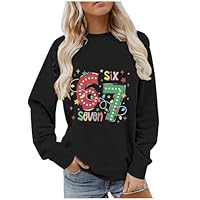 FZYLQY 67 Meme Sweatshirt for Women Christmas Sweatshirts Funny 6 7 Christmas Shirts Six Seven Hoodie 67 Pullover Tops