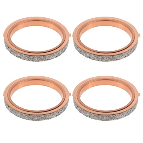 EMSea Lot de 4 Joints D'échappement en Cuivre Et Fibre pour Moto 32 X 42 X 5 Mm Référence...