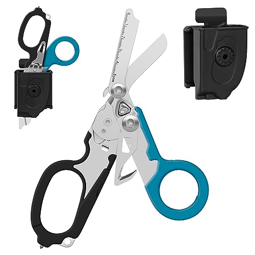 Cesoie di emergenza con tagliacinghia e rompivetro Pinze per forbici pieghevoli in acciaio inossidabile, forbici da salvataggio per campeggio all'aperto Strumenti…