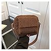 ZYAGH Plüsch Stoff Frauen Schulter Umhängetasche Kleine Flauschige Winter Weibliche Tasche Handtaschen(Black) #1