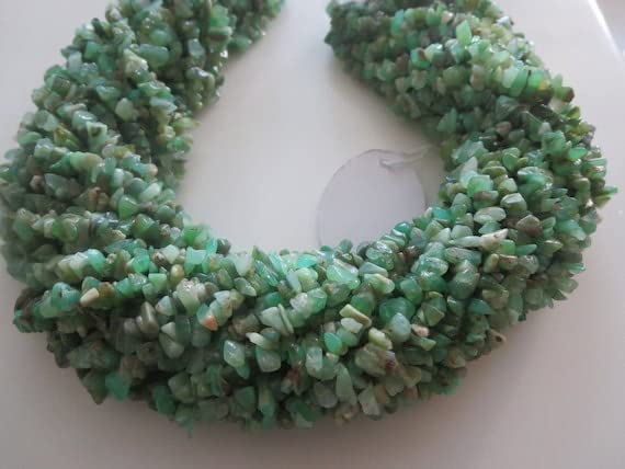 Chrysoprase perles en vrac éclats 3-4mm lot 50 fils de pierre naturelle pour création bijoux DIY