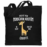 Baumwolltaschen sind der letzte Schrei: Die Stofftasche mit langen Henkeln ist mit 42 x 38 cm eine große Tasche mit viel Platz zum Einkaufen – Witzige Motive runden die Jutetasche aus 100% Baumwolle ab