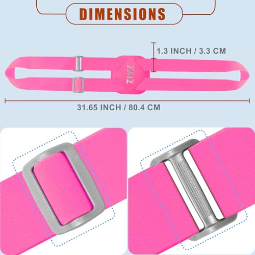 Sangle de valise rose réglable et haute élasticité pour voyage