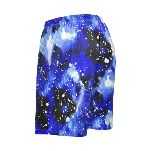 Blue Galaxy Starry Pajama Shorts for Men Lounge Pants Lounge Sleep Shorts Men'S Pajama Bottoms with Pockets, S-XXL-XXL3