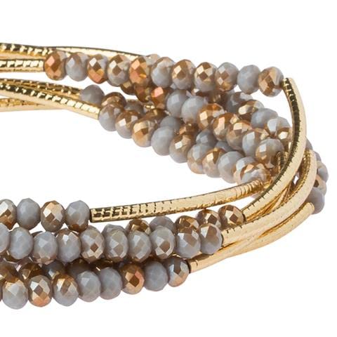Scout Curated Wears - Women's Scout Wrap Bracelet & Necklace - Silver Lining/Gold