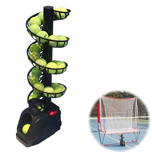 SWTY Máquina de Pelota de Tenis y Tutor de Tenis para niños Adultos, máquina de lanzar + Red de Captura + Pista Adicional, Ajuste Seguro en Tres etapas - Mejora Las Habilidades de bateo de los niños