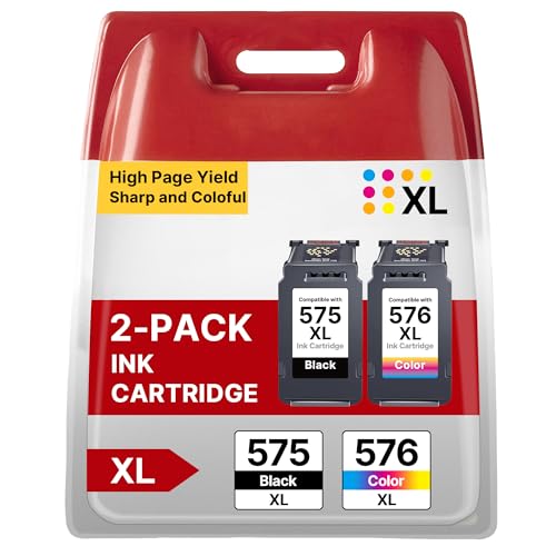 Cartouche Canon 575 576 XL multipack de remplacement noir et couleur RUDGUZ