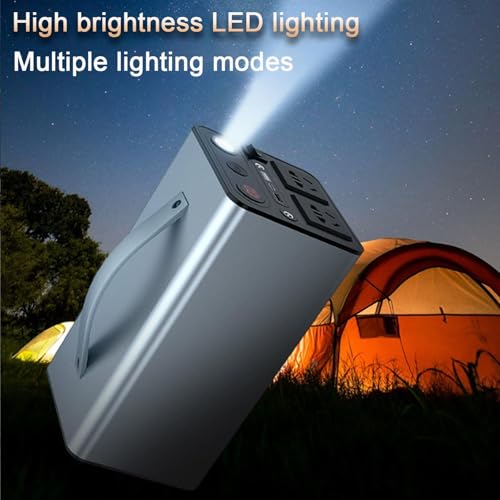 Estación de energía portátil de 300 W y 90 000 mAh, 6 Puertos de Salida, Ideal para Camping, Viajes, Aventuras al Aire Libre y emergencias.