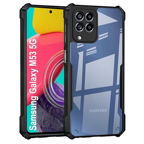 Image of Zapcase Back Case Cover for Samsung M53 5G | Compatible for Samsung M53 5G Back Case Cover | 360 Degree Back Cover Case | Clear Case with Camera Protection |(TPU + PC | Matte Black)