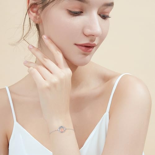 Women Bracelet 925 Sterling Silver Adjustable Link Bracelets with Cute Charm Bracelet Gifts for Women Birthday Mother's Day 7+2 inch4