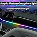 Goodream Interior Car Ambient Lighting Kit, 43.3 Inches RGB USB LED Ultrathin Acrylic Strip Lights Neon Accessories for Cars Truck SUV Center Console Dashboard with APP&Remote Control