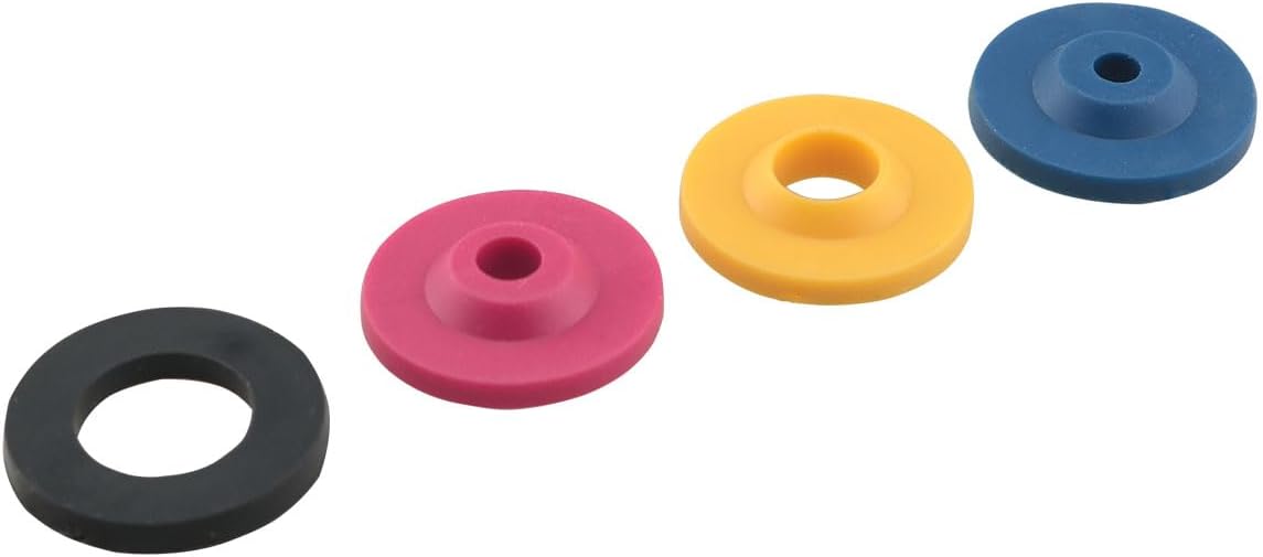 6Sets Water Flow Restrictor Shower Flow Reducer Limiter Water Saving Shower Adapter Flow Limiter Shower Hose Flow Control Valve for Home Bathroom Toilet Hotel, red, blue, yellow, black
