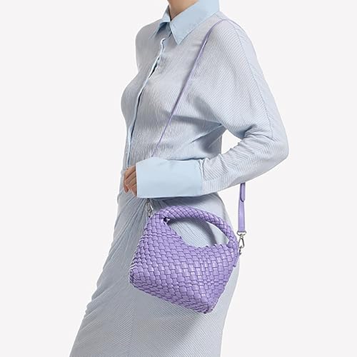 Small Size Woven For Women HOBO Tote Bag Stylish Luxury Detachable Shoulder Strap Girls Top Handle Travel Phone Crossbody Bag4