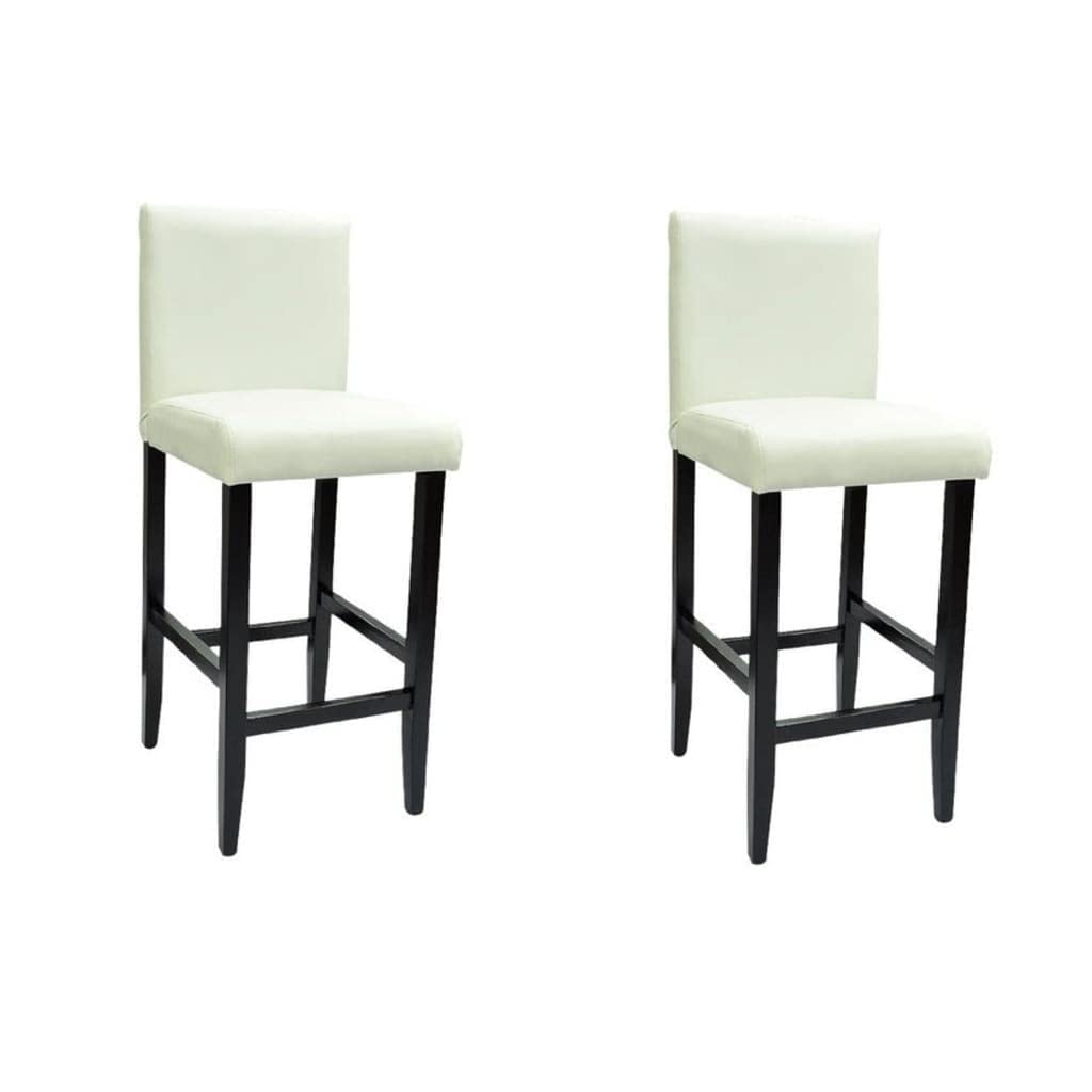 Tabouret de bar scandinave blanc pour cuisine et îlot central lot de 2